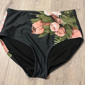 Albion black and pink tulip high waisted bottoms